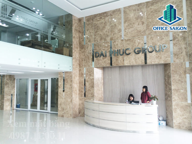 Khu vực lễ tân tại tòa nhà Đại Phúc building