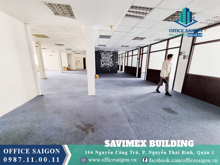 View sàn bên trong toà nhà Savimex cho thuê văn phòng Quận 1