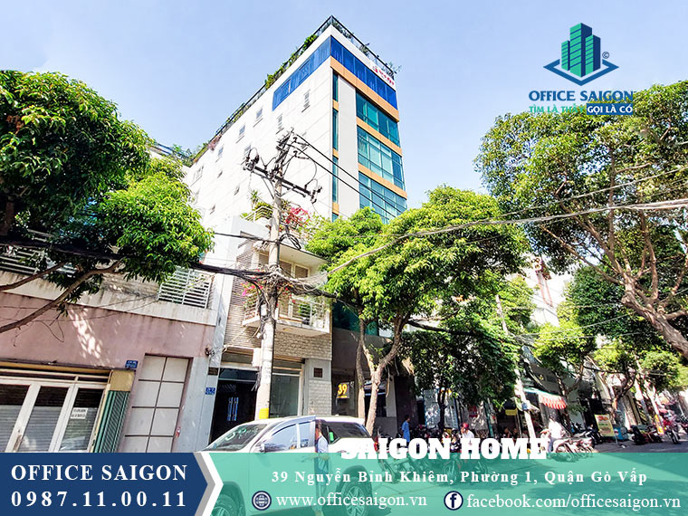 Góc nhìn bên trái cho thuê văn phòng toà nhà Saigon Home Quận Gò Vấp