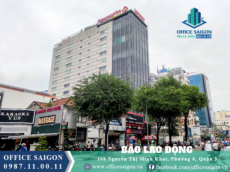 View tổng thể tòa nhà Báo Người Lao Động đường Nguyễn Thị Minh Khai