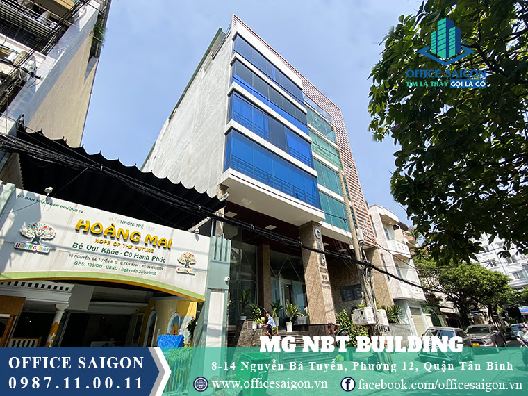 Lối vào văn phòng cho thuê MG NBT building quận Tân Bình