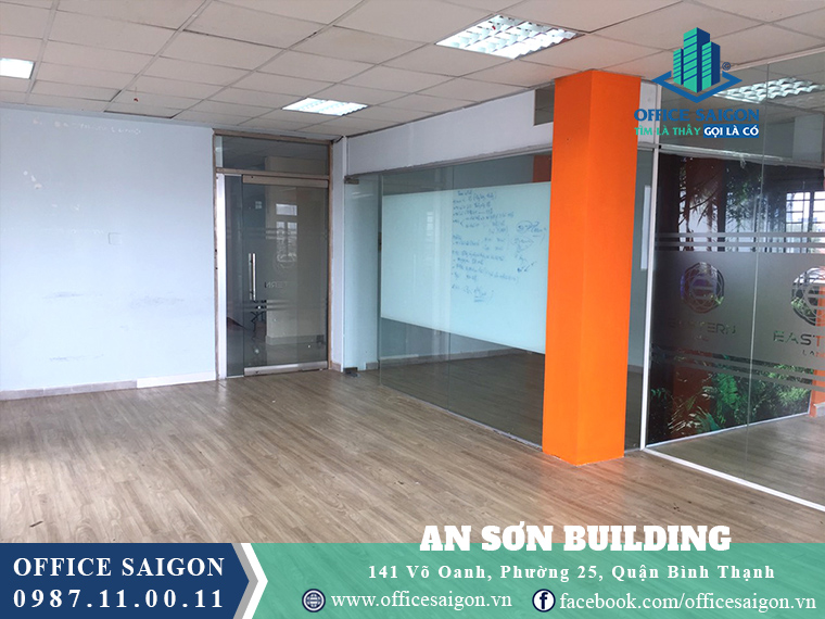 Sàn trống toà nhà văn phòng cho thuê An Sơn Building quận Bình Thạnh