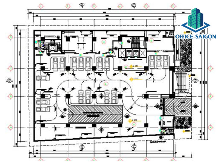 Mặt bằng tầng hầm tại Bảo Việt Bank Tower