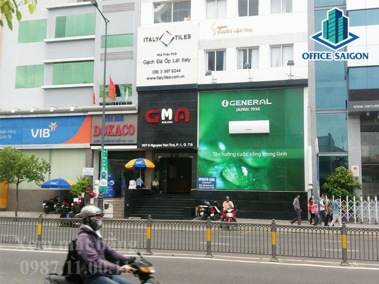 View mặt tiền phía trước tòa nhà GMA building