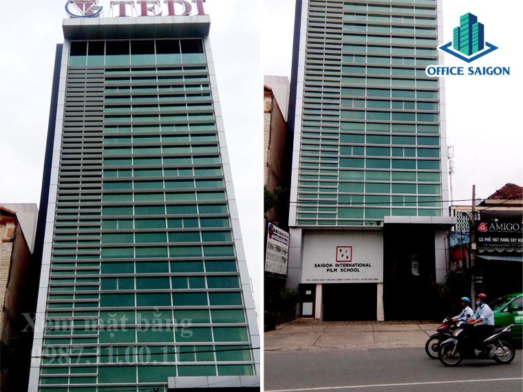 View tổng thể cao ốc văn phòng Tedi building