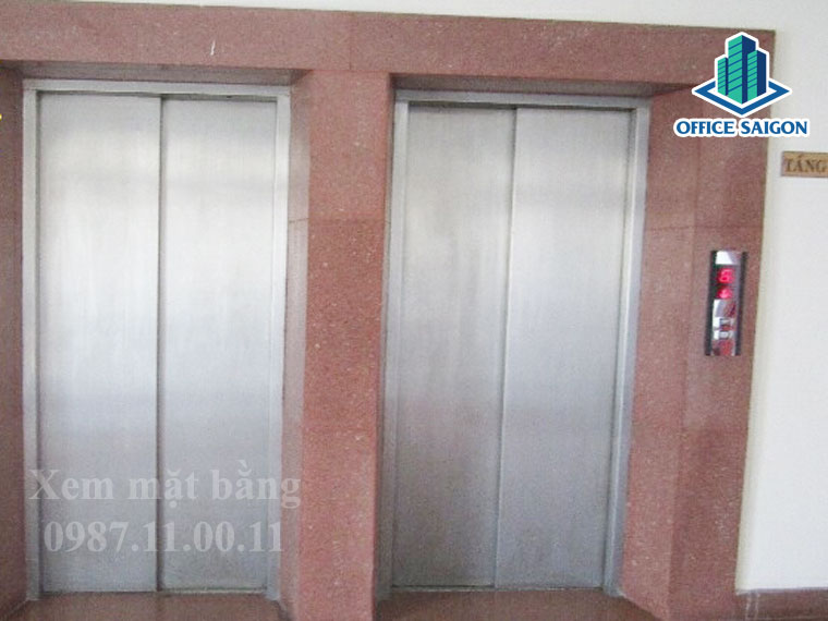 View hệ thống thang máy tại cao ốc Saigonres building