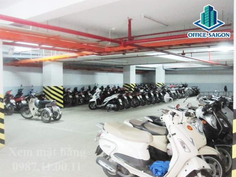Bãi giữ xe tại hầm 2 ở cao ốc Cavi building
