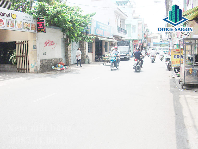 View đường Vũ Huy Tấn phía trước tòa nhà VD building