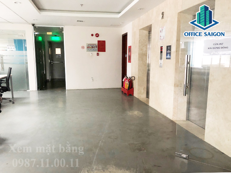 Hệ thống thang máy sang trọng tại văn phòng cho thuê quận Bình Thạnh Hưng Bình Building
