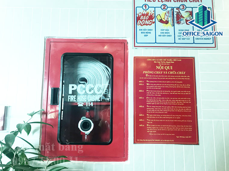 Hệ thống PCCC tại mỗi tầng của văn phòng cho thuê DreamPlex 195 Building