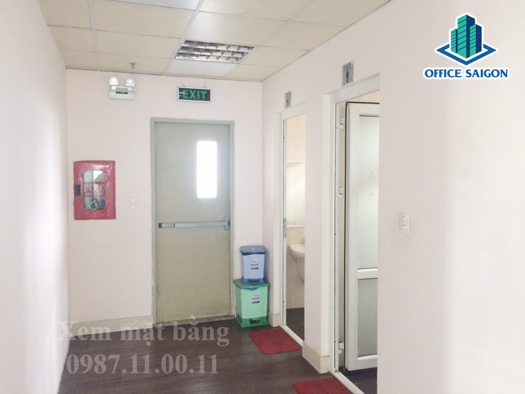 Hành lang chung, lối thoát hiểm và hệ thống toilet tại tòa nhà Sohude tower