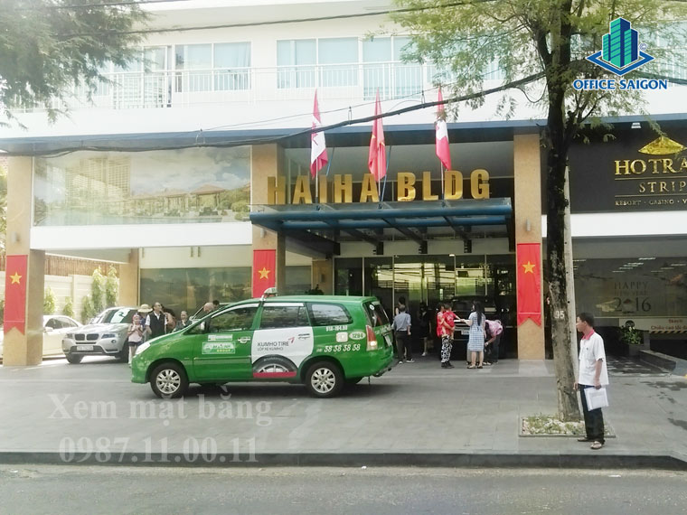 View mặt tiền phía trước tòa nhà Hải Hà building