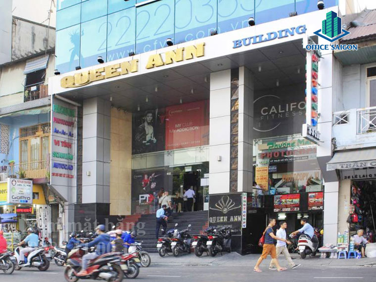 View đường Lê Lai phía trước tòa nhà Queen Ann building