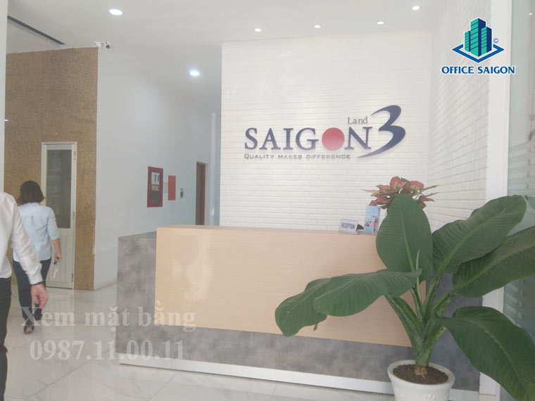 Quầy lễ tân tại cao ốc văn phòng tại Saigon 3 building