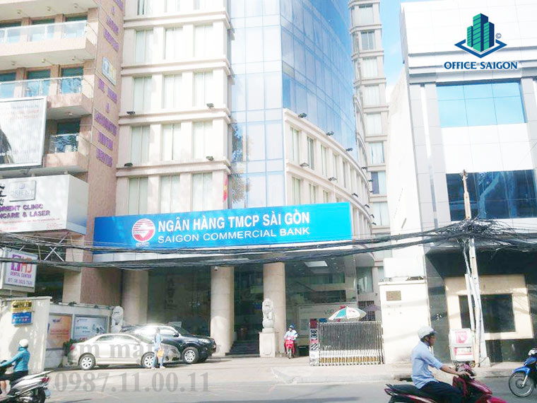 View mặt tiền phía trước tòa nhà SCB building quận 1