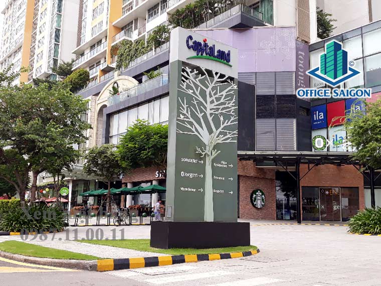 Lối vào văn phòng cho thuê The Vista Building quận 2