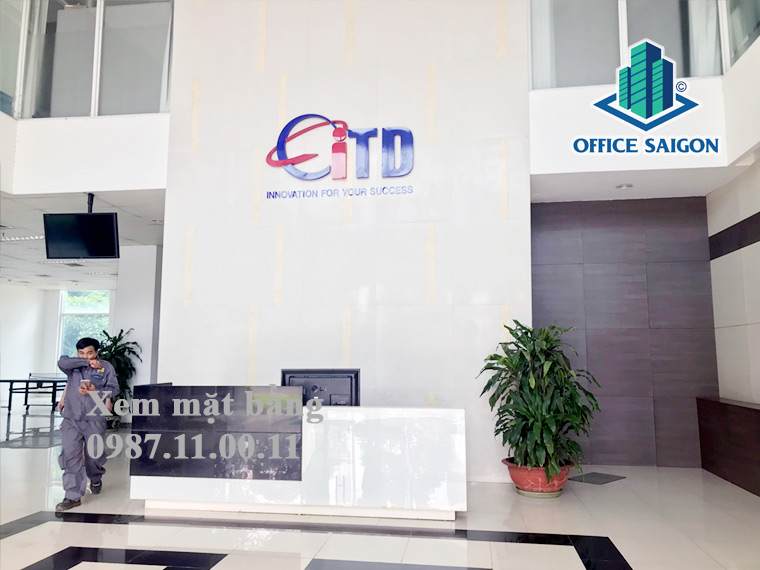 Lễ tân tại văn phòng cho thuê ITD Building quận 7