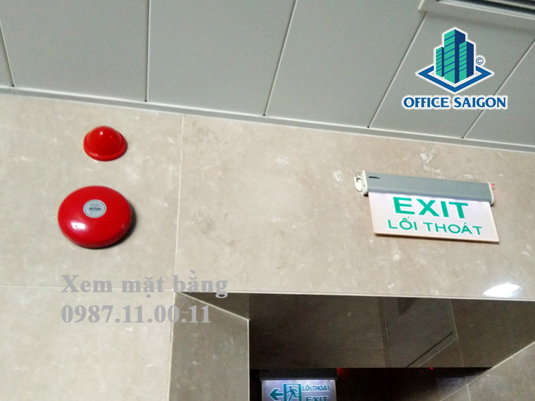 Hệ thống báo chay lối thoát hiểm tại văn phòng cho thuê Nguyễn Lâm Tower quận 8