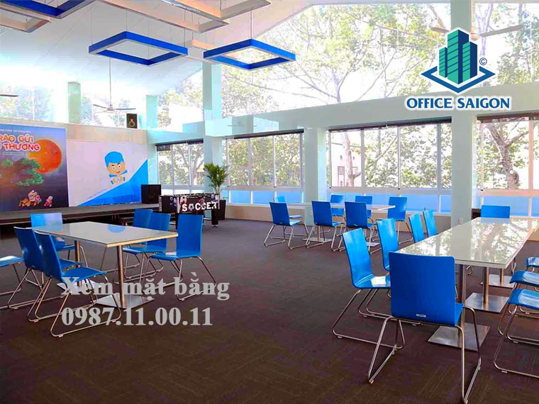 Khu vực giải lao khi thuê văn phòng tại Nahi Building quận 3
