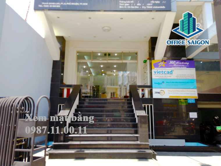 Lối vào toà nhà văn phòng cho thuê 181 PDL Building quận Phú Nhuận