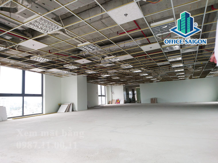 Mặt bằng sắp hoàn thiện giao cho khách tại toà nhà Vina Building quận Bình Thạnh