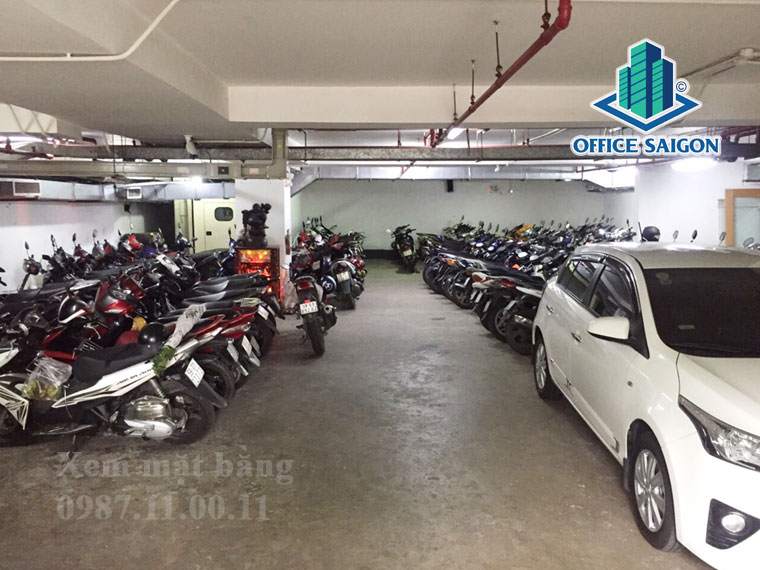 Hầm giữ xe tại toà nhà văn phòng cho thuê Harmony Tower quận 1