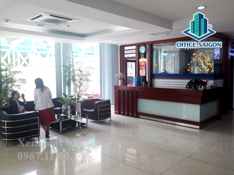 Khu vực tiếp khách chung tại văn phòng cho thuê Harmony Tower quận 1