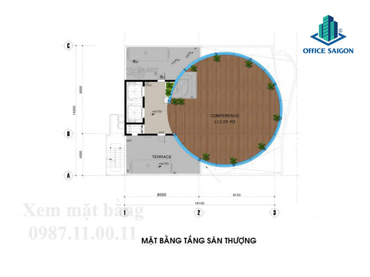 Phương án dự kiến làm phòng họp tại lầu 12 ở cao ốc The Address của tập đoàn An Gia building