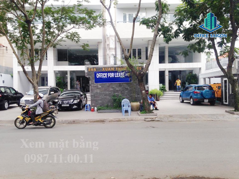 View mặt tiền phía trước cao ốc văn phòng Xuân Thủy building