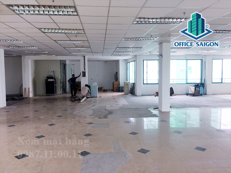Mặt bằng 500m2 đang cho thuê tại tòa nhà Giầy Việt Building quận 3