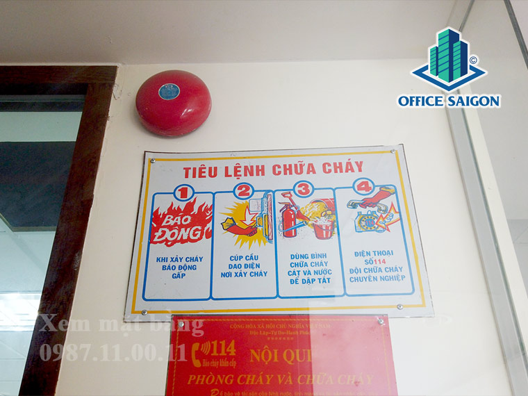 Tiêu lệnh PCCC tại tòa nhà văn phòng cho thuê Pjco Tower quận 3
