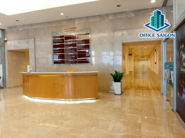 Lễ tân tại tòa nhà cho thuê văn phòng quận 1 Saigon Riverside Office quận 1