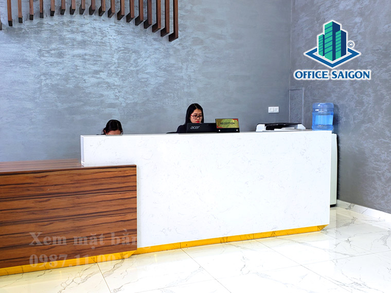 Sảnh lễ tân tại tòa nhà cho thuê văn phòng D&D Tower Quận 3