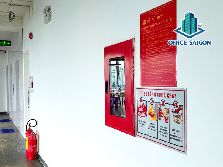 Thiết bị phòng cháy chữa cháy chuyên nghiệp tại tòa nhà cho thuê văn phòng D&D Tower Quận 3