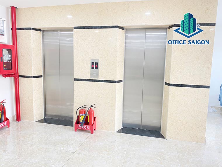 Hệ thống thang máy tại văn phòng cho thuê Mhome Kath building quận Phú Nhuận