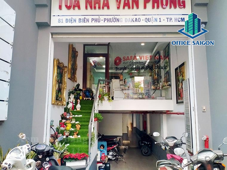 Lối vào văn phòng cho thuê 81DBP building quận 1