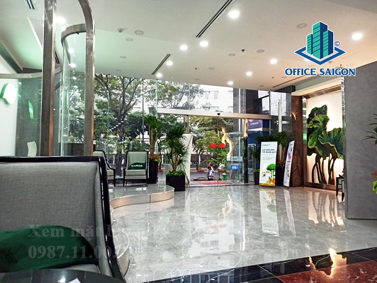 Không gian chung tại tầng trệt văn phòng cho thuê DAG tower quận 1