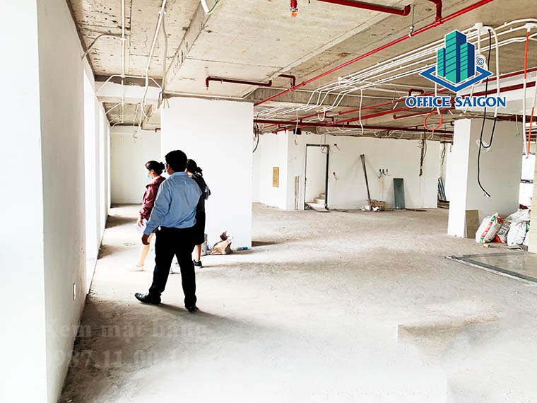 mặt bằng tầng 7 trong giai đoạn hoàn thiện tại văn phòng cho thuê MG building NKKN quận 3