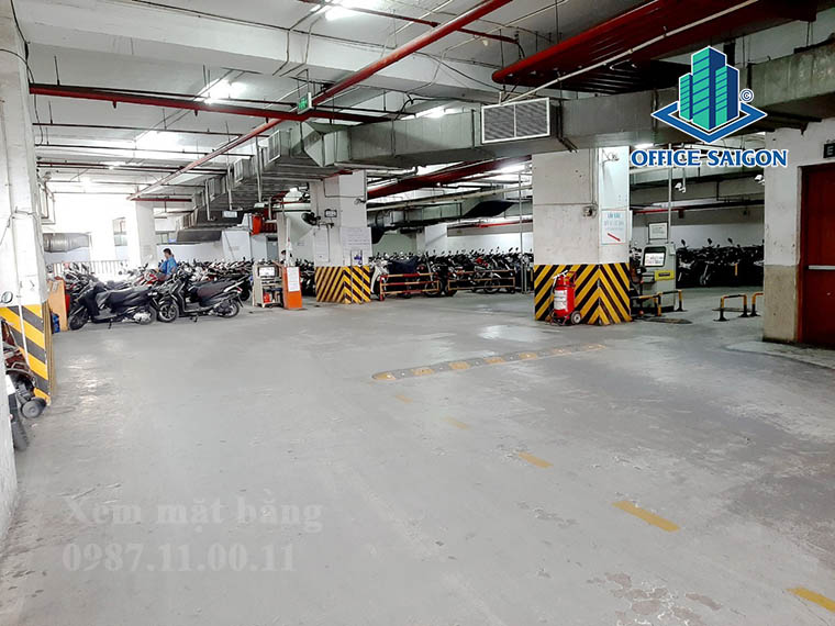 Hầm giữ xe tại văn phòng cho thuê The Blue Square quận Tân Bình