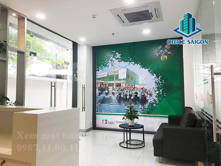 Khu tiếp khách chung tại văn phòng cho thuê TSA LQĐ building quận Phú Nhuận