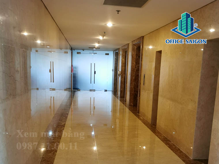 Hành lang thang máy tại văn phòng cho thuê Thanh Đa View quận Bình Thạnh