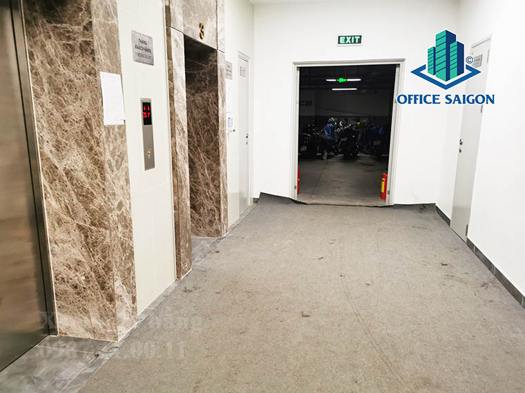Tầng hầm tại văn phòng cho thuê 488LQD building quận Bình Thạnh