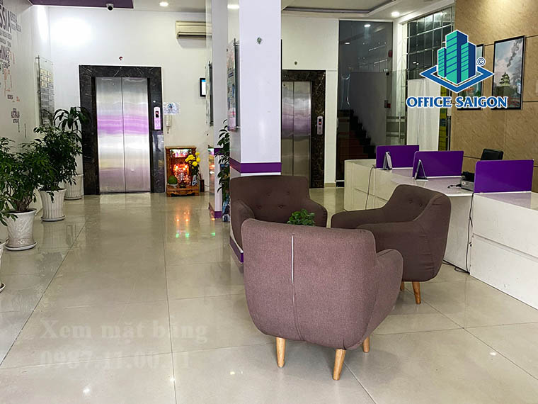 Khu tiếp khách chung tại văn phòng cho thuê Betrimex building quận Tân Bình