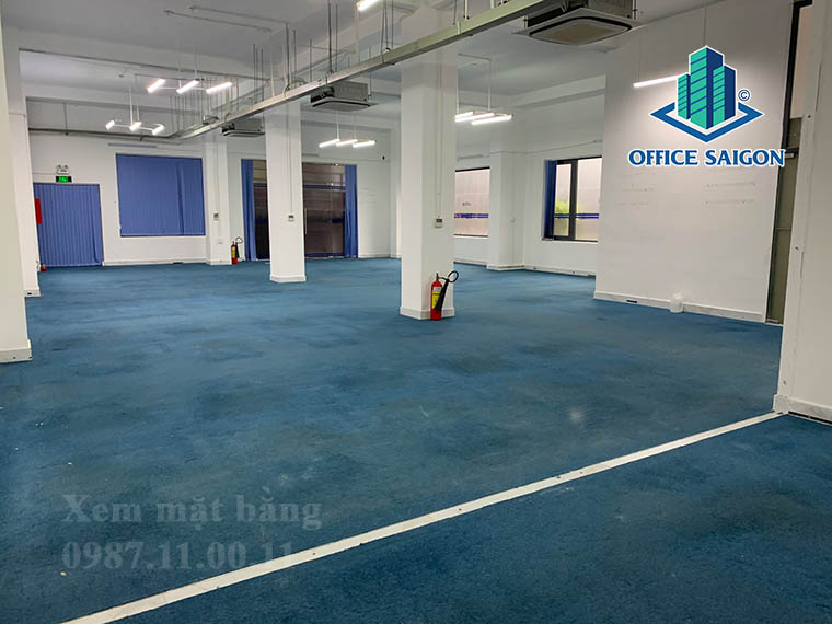 Mặt bằng được lót thảm sang trọng tại văn phòng cho thuê Thái Sơn SP Building quận Bình Thạnh