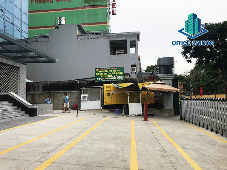 Sân đậu xe tại văn phòng cho thuê MG Building Nguyễn Oanh quận Gò Vấp