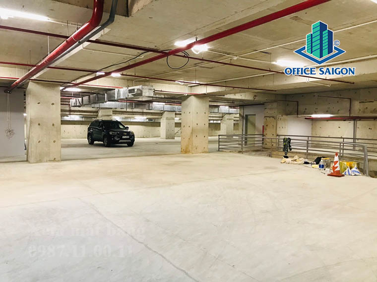 Hầm giữ xe có sức chứa lớn tại văn phòng cho thuê MG Building Nguyễn Oanh quận Gò Vấp