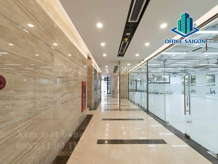 Hành lang tại văn phòng cho thuê BSI tower quận Thủ Đức