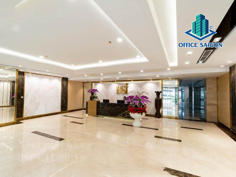 Lễ tân tại văn phòng cho thuê BSI tower quận Thủ Đức