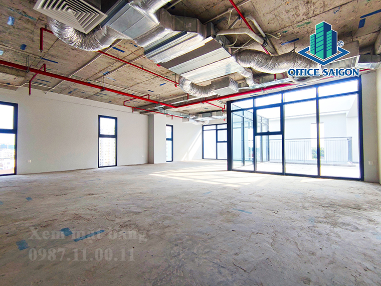 mặt bằng trống tại tầng 10 văn phòng cho thuê The Six 8 Building quận Tân Bình