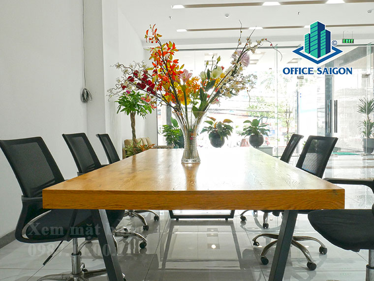 Trang bị tại tầng trệt văn phòng cho thuê Sabay building Trường Chinh quận Tân Bình